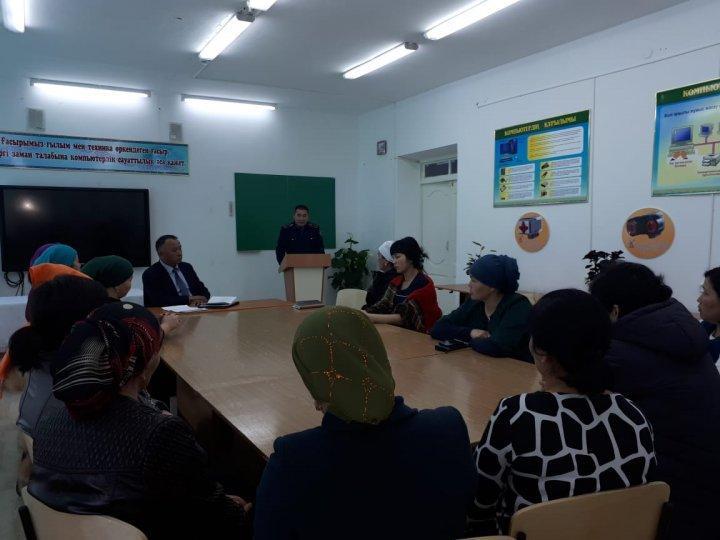 Ахмет Байтұрсынов мектебінде 15.03.2019 жылы мектеп инспекторы С. Дүйсебековтың қамқоршылық кеңес алдында есебі өтті.